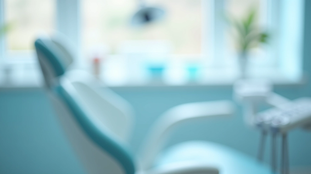 Nahaufnahme eines Zahnarztuntersuchungsstuhls mit modernem Equipment